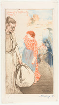 Washerwomen by Auguste Louis Lepère (French, 1849–1918) - Classic Painting canvas print