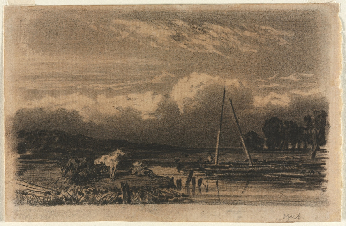 English View, after Jules Dupr by Jules Dupré (French, 1811–1889) - Classic Painting canvas print