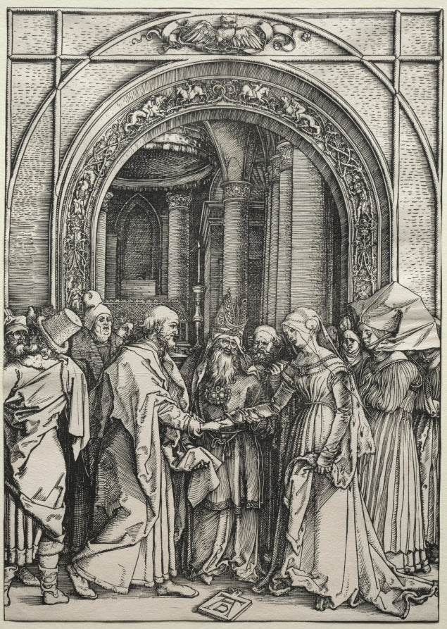 The Betrothal of the Virgin by Albrecht Dürer (German, 1471–1528) - Classic Painting canvas print