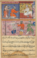 The prince sent back to the place of execution for the sixth time, from a Tuti-nama Tales of a Parrot Eighth Night by Suraju (Indian) - Classic Art canvas print