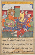 The old man eats of the fruit of the Tree of Life, but drops dead, from a Tuti-nama Tales of a Parrot Ninth Night by Lalu (Indian, active mid-1500s) - Classic Art canvas print