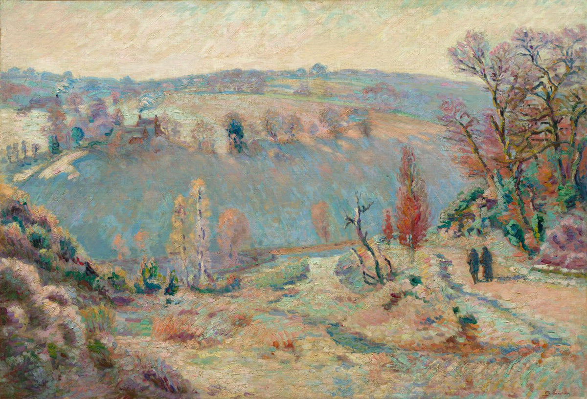 Valley of the Sdelle at Pont Charraud  White Frost by Armand Guillaumin (French, 1841–1927) - Classic Art canvas print