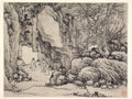 The Sword Spring, Tiger Hill, from Twelve Views of Tiger Hill, Suzhou by Shen Zhou (Chinese, 1427–1509) - Classic Art canvas print
