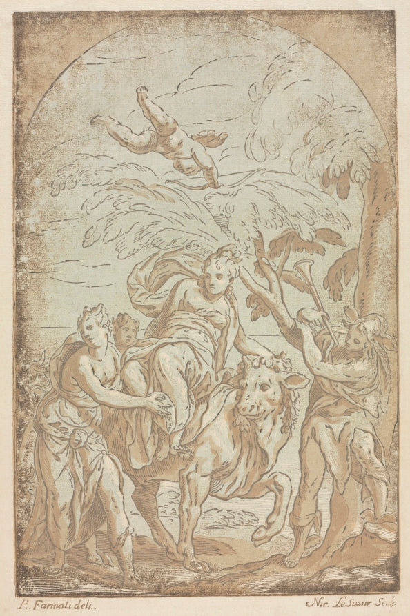 The Rape of Europa by Nicolas LeSueur (French, 1691–1764) - Classic Painting canvas print