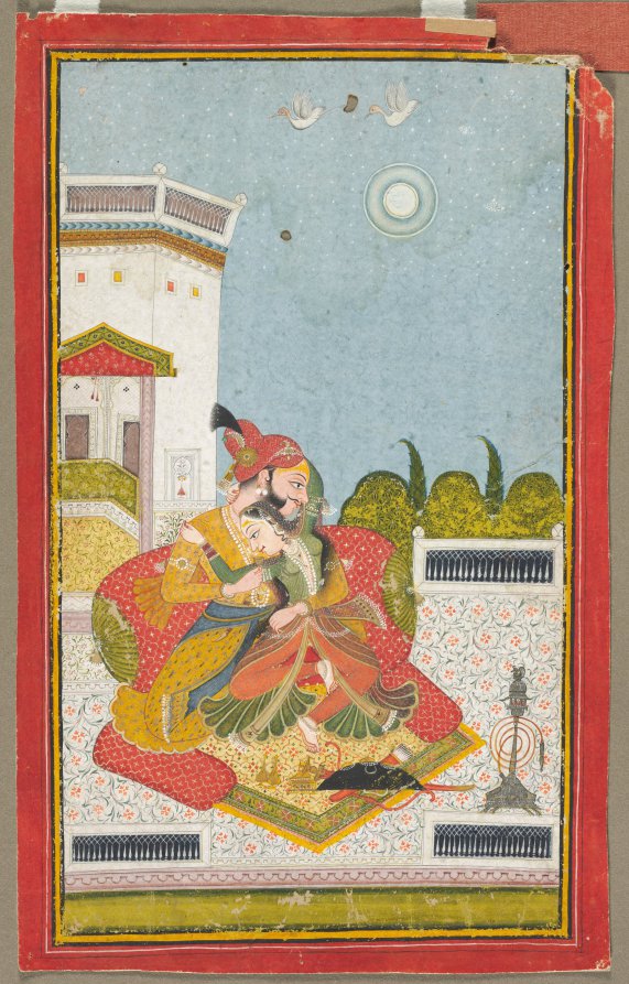 Lovers Embracing Raga Malkaus by  - Classic Art canvas print