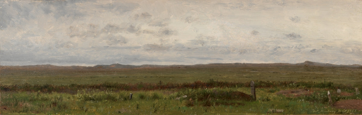 Graves of Travellers, Fort Kearny, Nebraska by Worthington Whittredge (American, 1820–1910) - Classic Art canvas print