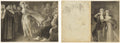 Woman Standing among the Friars recto Sketches of Heads verso, left Two Women verso, right by John Brown (British, 1752–1787) - Classic Art canvas print
