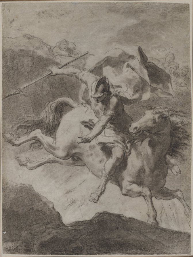 Death of Marcus Curtius by Gaetano Gandolfi (Italian, 1734–1802) - Classic Painting canvas print