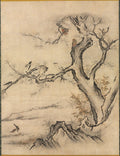Flowers and Birds in a Spring Landscape by Kano Motonobu (Japanese, c. 1476–1559) - Classic Art canvas print