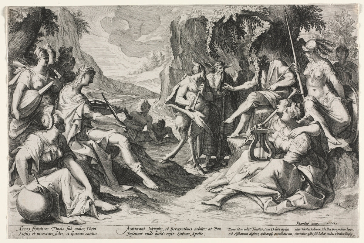 The Judgment of Midas by Nicolaes Clock (Dutch) - Classic Painting canvas print