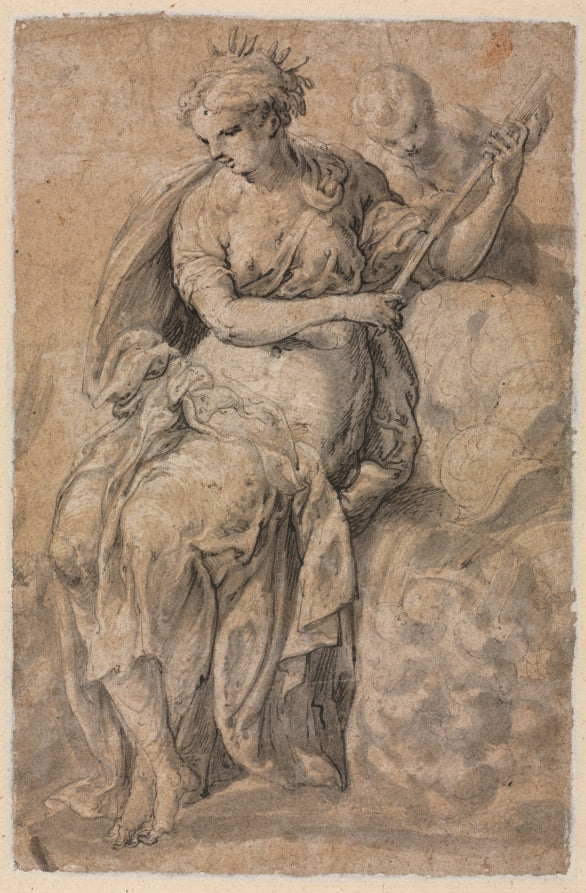 Allegorical Figure verso by Niccolo dell' Abbate (Italian, c. 1512–1571) - Classic Painting canvas print