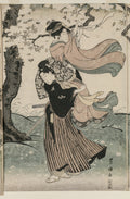 Cherry Blossoms in the Wind by Utagawa Toyokuni (Japanese, 1769–1825) - Classic Painting canvas print