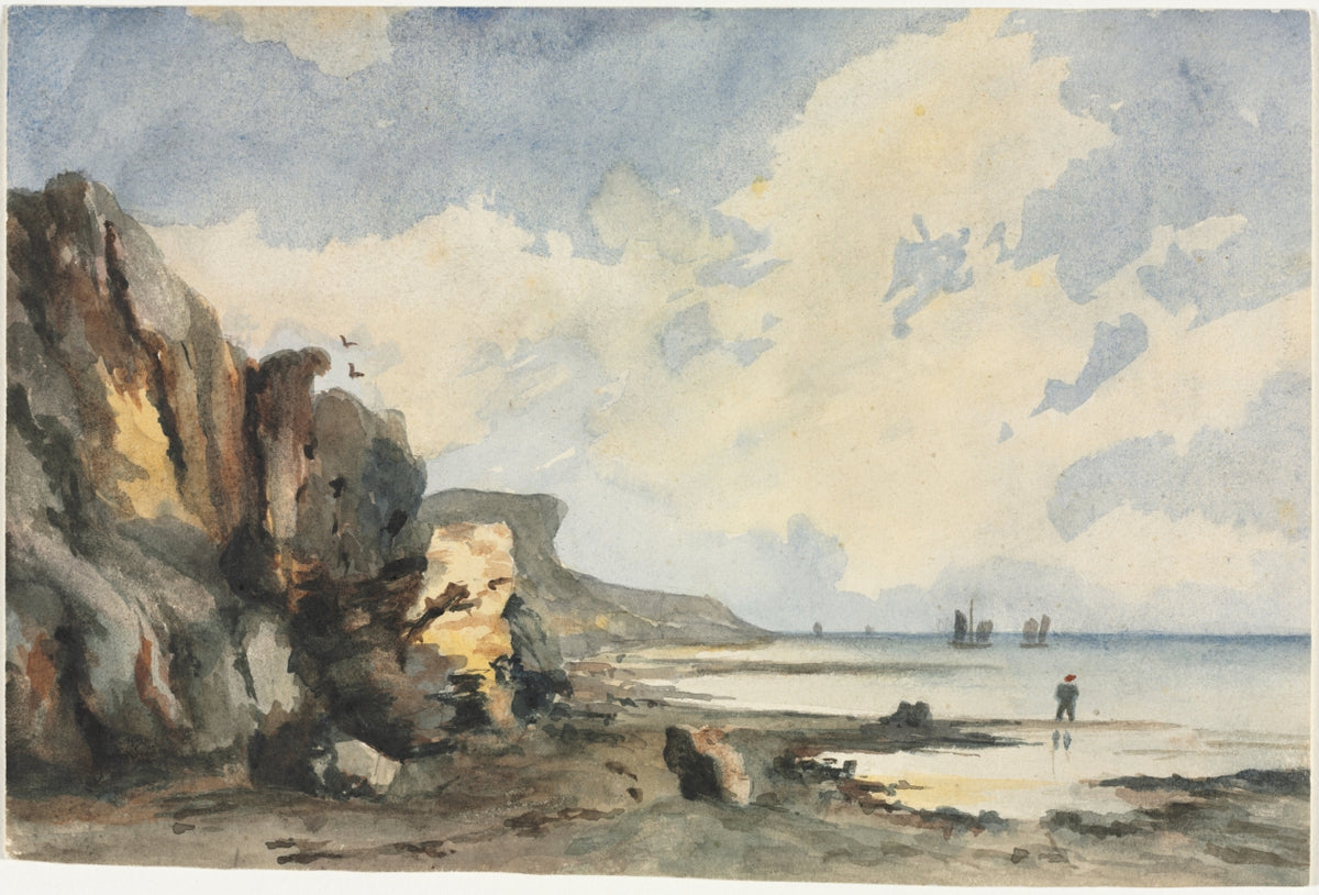 Coastal View by Thomas Churchyard (British, 1798–1865) - Classic Painting canvas print