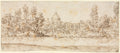 River Landscape with View of St. Peter's Basilica by Giovanni Francesco Grimaldi (Italian, 1606–1680) - Classic Art canvas print