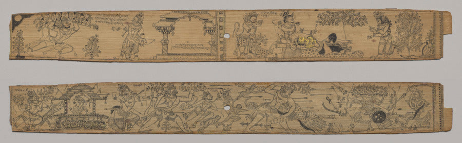 Leaf from a Romance of Chandrabhanu and Lavanyavati of Upendra Bhanja Indian, died 1740 by  - Classic Art canvas print