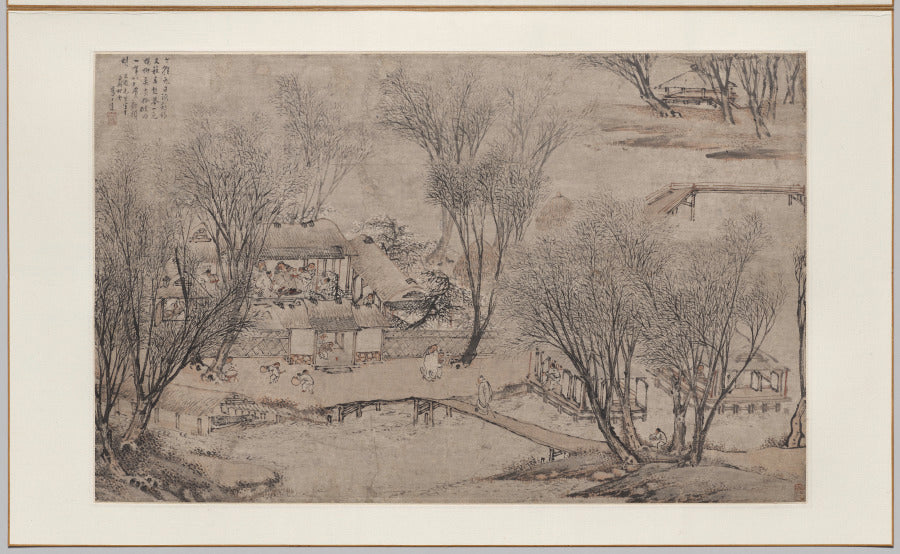 New Year's Day in a Village at Stone Lake by Li Shida (Chinese, c. 1549–c. 1621) - Classic Art canvas print
