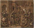 The Abduction of the Sabine Women by Andrea Andreani (Italian, about 1558–1610) - Classic Painting canvas print