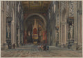 Interior of San Giovanni in Laterano, Rome by Martino del Don (Italian) - Classic Painting canvas print