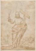 Christ Holding a Chalice and Cross recto by Alonso Cano (Spanish, 1601–1667) - Classic Painting canvas print