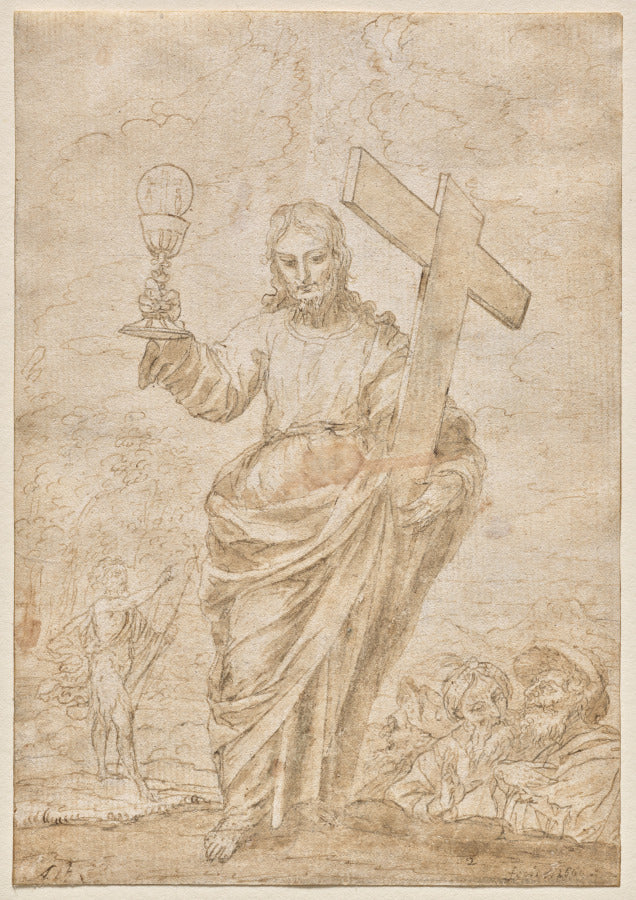 Christ Holding a Chalice and Cross recto by Alonso Cano (Spanish, 1601–1667) - Classic Painting canvas print