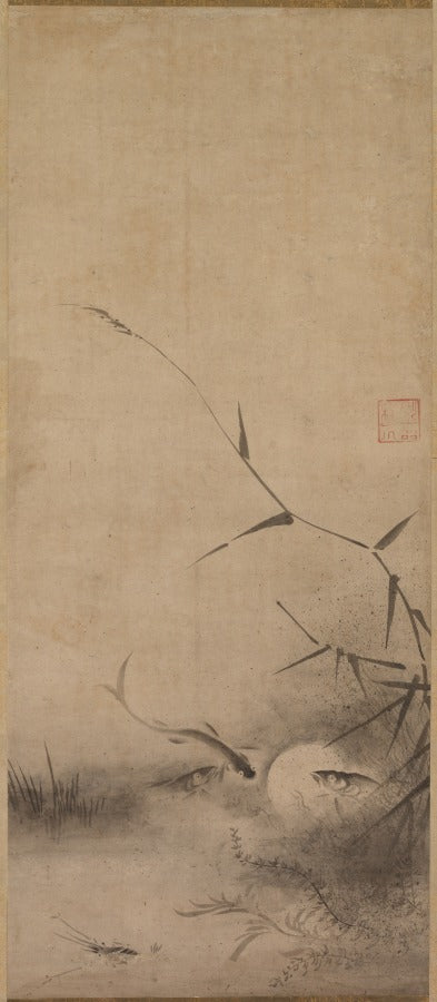 Fish and Seaweed by Rinkyo (Japanese) - Classic Art canvas print