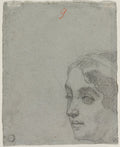 Head of a Woman verso by Thomas Couture (French, 1815–1879) - Classic Painting canvas print