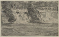 Falls of the Rhine at Schaffhausen Rheinfall von Schaffhausen by Adolph von Menzel (German, 1815–1905) - Classic Painting canvas print