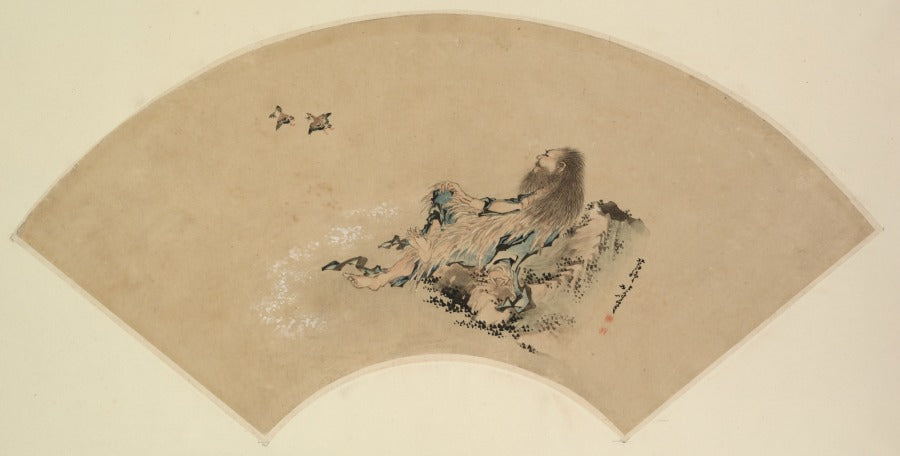 Risshi by the Sea Watching Birds by Katsushika Hokusai (Japanese, 1760–1849) - Ukiyo-e canvas print