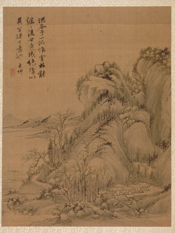 Landscape in the Style of Ching Hao by Zhai Dakun (Chinese, d. 1804) - Classic Art canvas print