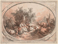 Noon by Gilles Demarteau (French, 1722–1776) - Classic Painting canvas print