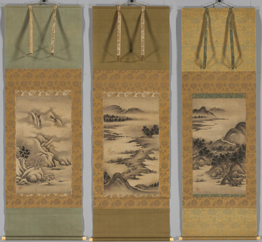Seasonal Landscapes by Kano Hideyori (Japanese, active mid- to late 1500s) - Classic Art canvas print