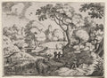 Six Landscapes  Path Between Swamp and Wooded Bank by Jacob Savery I (Dutch, 1566–1603) - Classic Painting canvas print