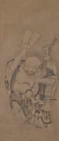 Hotei with Daoist Immortals Hotei by Kyūseki Tomonobu (Japanese, 1653–1721) - Classic Art canvas print