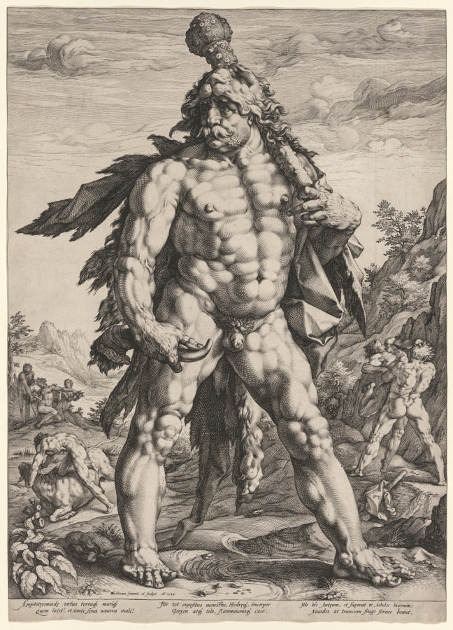 The Great Hercules or 'Knollenman' by Hendrick Goltzius (Dutch, 1558–1617) - Classic Painting canvas print