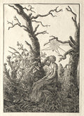 The Woman with the Spider Web between Bare Trees by Caspar David Friedrich (German, 1774–1840) - Classic Painting canvas print