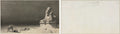 The Rest on the Flight into Egypt recto Sketch of a Sphinx  verso by Luc-Olivier Merson (French, 1846–1920) - Classic Art canvas print
