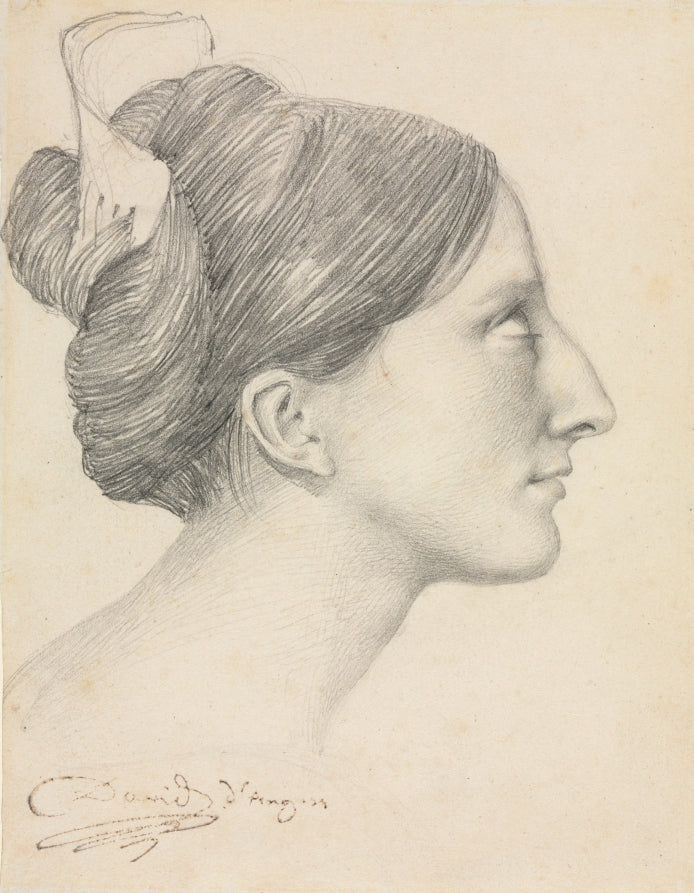 Head of a Woman in Profile George Sand by Pierre-Jean David d'Angers (French, 1788–1856) - Classic Painting canvas print