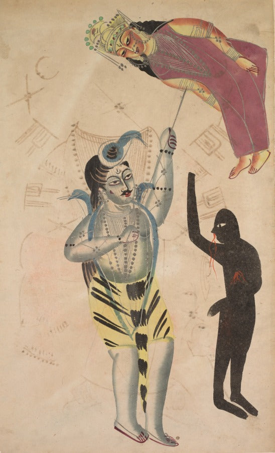 Shiva Bearing Aloft the Body of His Sati by  - Classic Art canvas print
