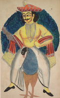 Kartikeya, from a Kalighat album by  - Classic Art canvas print