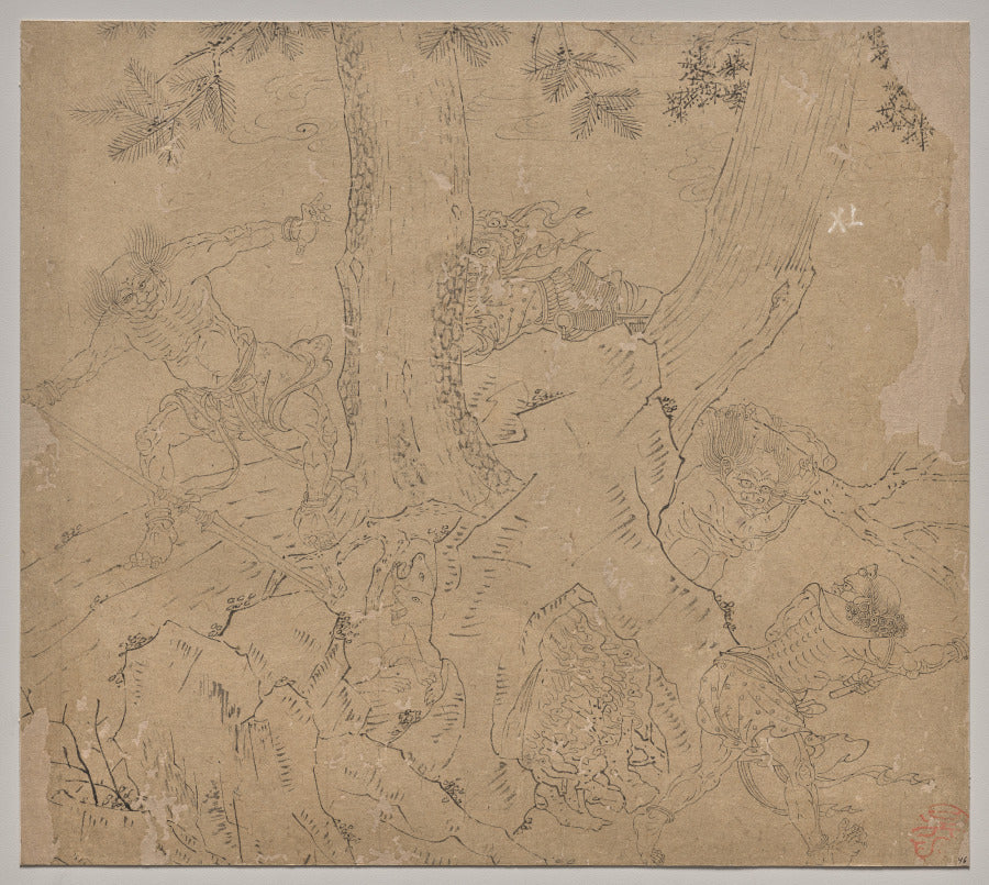 Album of Daoist and Buddhist Themes Search the Mountain Leaf 46 by  - Classic Art canvas print