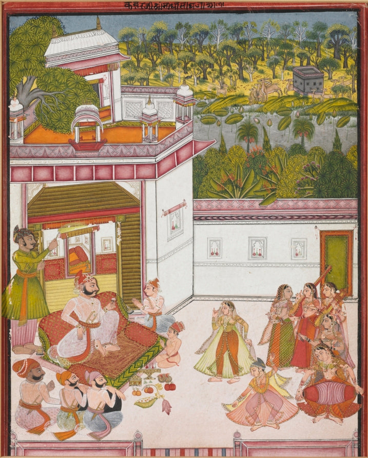 Maharaja of Kotah Listening to Music and Watching Dancers by  - Classic Art canvas print