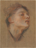 Head of a Young Man by Antoine Coypel (French, 1661–1722) - Classic Painting canvas print