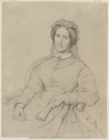 Madame Hippolyte Flandrin Aime Ancelot by Jean-Paul Flandrin (French, 1811–1902) - Classic Painting canvas print