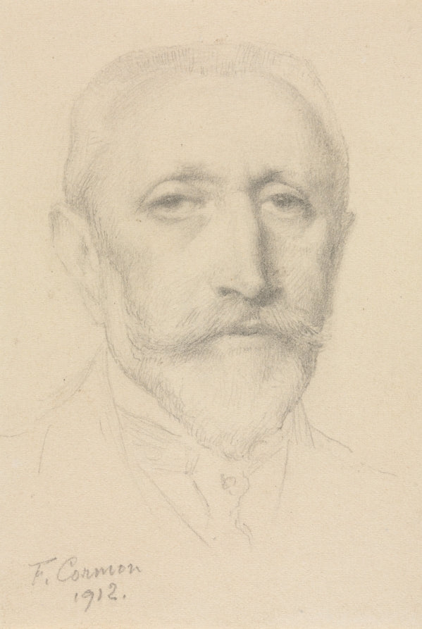 Self-Portrait by Fernand Cormon (French, 1845–1924) - Classic Painting canvas print