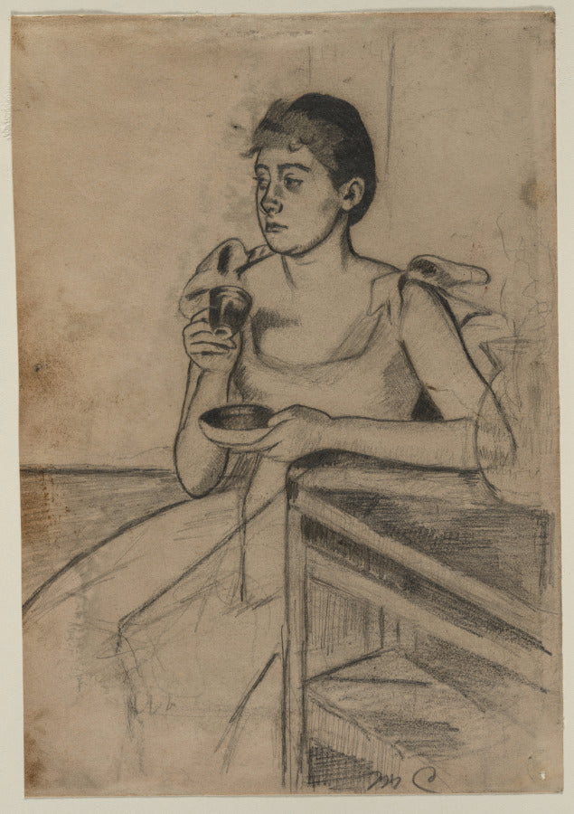 After-Dinner Coffee recto by Mary Cassatt (American, 1844–1926) - Classic Painting canvas print