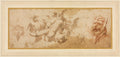 Sheet of Satirical Studies Amorini Riding Phalli by Salvator Rosa (Italian, 1615–1673) - Classic Painting canvas print
