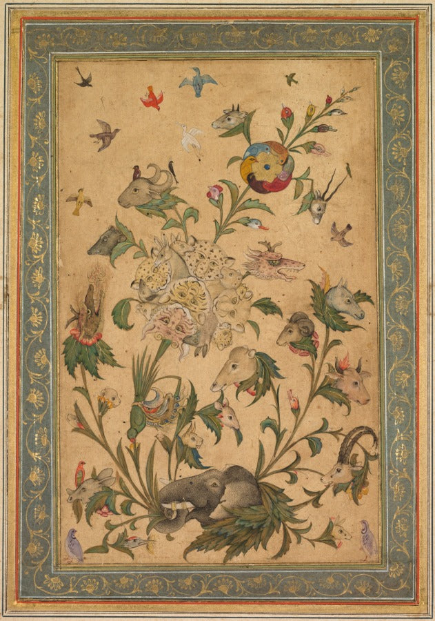 A floral fantasy of animals and birds Waq-waq by  - Classic Art canvas print