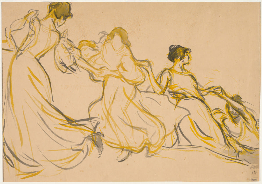 Study for a Decoration for the Salle des Ftes of the Town Hall of Paris's 11th arrondissement by Victor Emile Prouvé (French, 1858–1943) - Classic Art canvas print