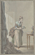 Woman with a Letter by Sigmond Freudeberg (Swiss, 1745–1801) - Classic Painting canvas print