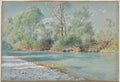 Traunstein River on the Road to Empfig, Bavaria by William Stanley Haseltine (American, 1835–1900) - Classic Painting canvas print